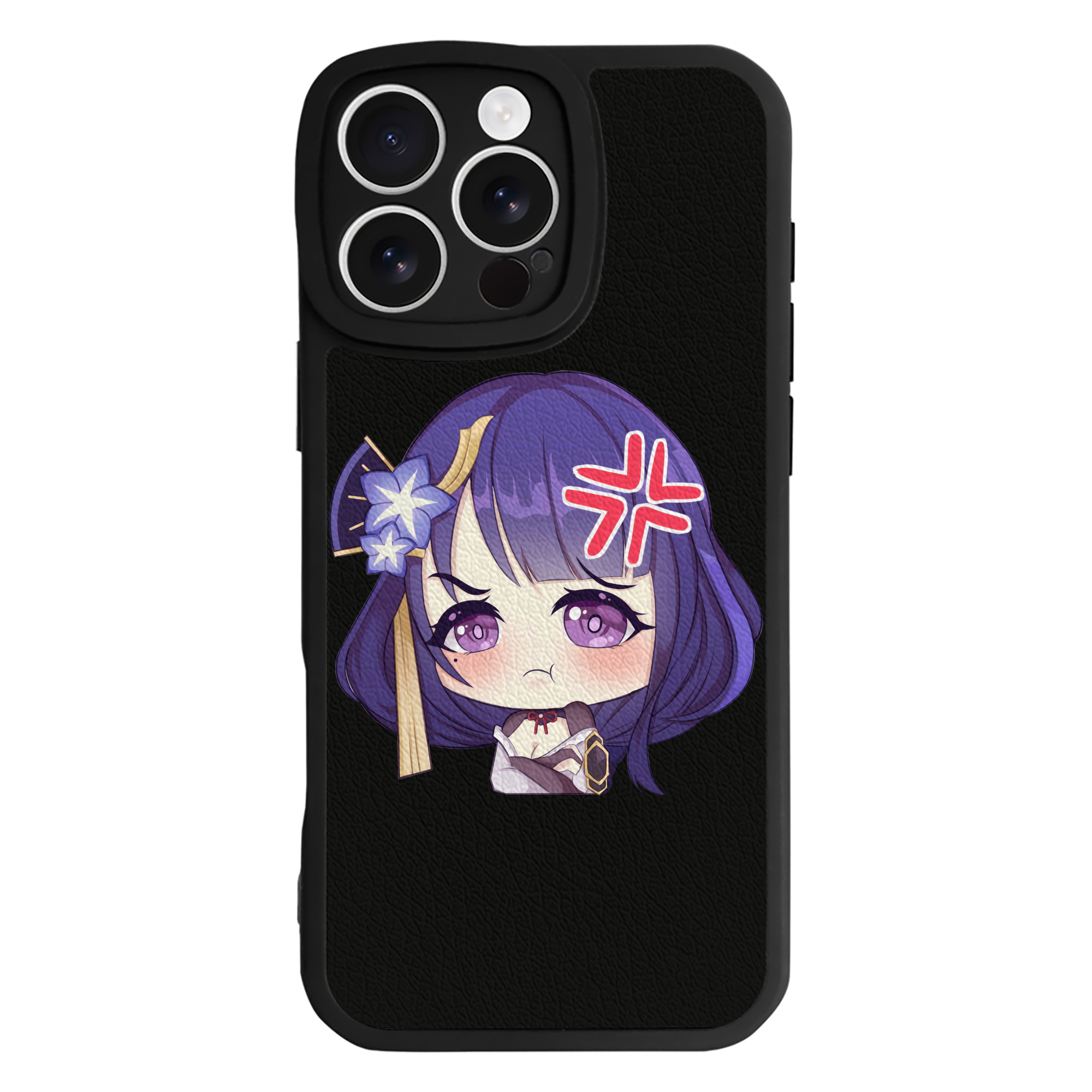 げんし神 雷電将軍 らいでんしょうぐん genshin Raiden Shogun 【iPhone 16シリーズ対応】シリコンスマホケース（レザー調） 材質：シリコン
